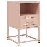 ZNTS Bedside Cabinets 2 pcs Pink 36x39x60.5 cm Steel 846557