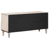 TV Cabinet with Shelf White 100 x 33.5 x 46 cm Solid Mango Wood 4018386