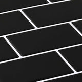 Subway Tile 20 pcs Black 30 x 30 cm Polyurethane and PET 42046118