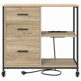 Cabinet with Charging Station Sonoma Oak 76 x 41 x 72 cm 859836