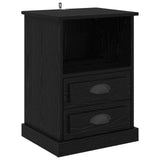 Bedside Cabinet Black Oak 36 x 43 x 60 cm Engineered Wood 881400