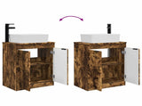 Bathroom Vanity with Sink Smoked Oak 54 x 35 x 83 cm 890163