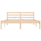 Bed Frame Natural 208.5 x 157.5 x 69.5 cm Solid Pine Wood 900320