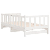 Day Bed with Trundle without Mattress White 90x190 cm Single Solid Wood 836163