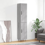 Highboard Grey Sonoma 34.5x34x180 cm Engineered Wood 3198823