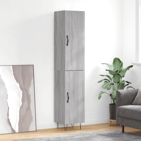 Highboard Grey Sonoma 34.5x34x180 cm Engineered Wood 3198823