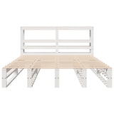 Bed Frame without Mattress White 120x190 cm Small Double Solid Wood Pine 3306517