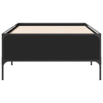 ZNTS Bed Frame Black 100x200 cm Engineered Wood and Metal 844961