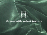 Single Bed Velvet Dark Green 3FT Upholstered Bed with Winged Headboard, Wood Slat Support WF284400AAA
