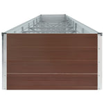 Garden Raised Bed Galvanised Steel 600x80x45 cm Brown 47074
