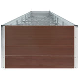 Garden Raised Bed Galvanised Steel 600x80x45 cm Brown 47074