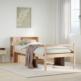 Bookcase Bed without Mattress 90x190 cm Single Solid Wood Pine 3321990