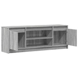 TV Cabinet with LED Grey Sonoma 139.5x34x50 cm Engineered Wood 852199