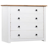Side Cabinet White 80x40x73 cm Pine Panama Range 282660