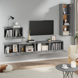 4 Piece TV Cabinet Set Grey Sonoma Engineered Wood 3114332