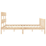 Bed Frame without Mattress King Size Solid Wood Pine 3193276