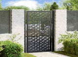 Garden Gate Black 100x175 cm Steel Cross Design 4101002