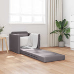 Floor Sofa Bed with Cushion Grey 74 x 77 x 81 cm Faux leather 4106632