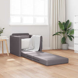 Floor Sofa Bed with Cushion Grey 74 x 77 x 81 cm Faux leather 4106632