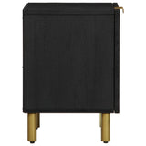 Bedside Cabinet 2 pcs Black 40x33x46 cm Solid Wood Mango 4017645