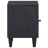Bedside Cabinet with Door 2 pcs Black 40 x 33 x 46 cm 4018697