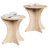 Coffee Table 2 pcs Natural Solid pine wood 873565