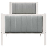 Bed frame White and light grey 75 x 190 cm Solid pine wood 878513