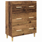 Highboard Old Wood 69.5 x 34 x 180 cm Engineered Wood and Glass 3415775