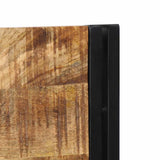 Headboard 200 cm Solid Wood Mango and Iron 4017558
