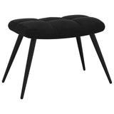 Relaxing chair with Footstool Black Velvet 42022449