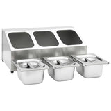 Gastronorm Container Holder with 3 GN 1/6 Pan Stainless Steel 51220