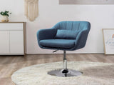 Swivel Linen Fabric Accent Chair for Living Room Contemporary Vanity Armchair with Adjustable Height T3398P328131