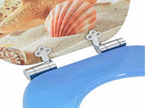 Soft-Close Toilet Seat 2 pcs Sea Muschel 44 x 38 cm MDF board 3414533