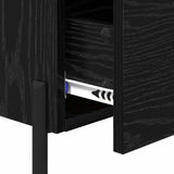 Bedside Cabinet with Drawer 2 pcs Black Oak 40 x 35 x 47.5 cm 882029