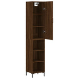 Highboard Brown Oak 34.5x34x180 cm Engineered Wood 3198984
