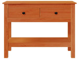 Console Table Wax Brown 75 x 35 x 75 cm Soild Pine Wood 869934