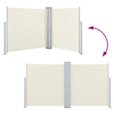 Retractable Side Awning Cream 140x600 cm 48455