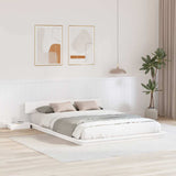 Bed Frame White 140 x 200 cm Wood 872399