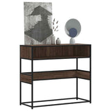 Console Table Brown Oak 90x35x80 cm Engineered Wood 849173