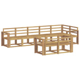 Outdoor Sofa Set 8 pcs White Solid Acacia Wood 3387808