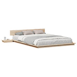 Bed Frame Brown 150 x 200 cm Wood 872395