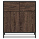 Sideboard Brown Oak 68x35x76 cm Engineered Wood and Metal 848983