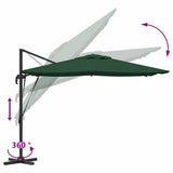 Roma Parasol Green 286 x 284 x 265 cm Aluminium and Polyester 42003336
