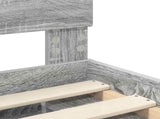 Bed Frame Grey Sonoma 120 x 200 cm Solid Pine Wood 3409386