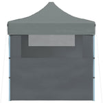 Professional Folding Party Tent with 3 Sidewalls 3x4 m Steel Anthracite 48896