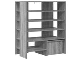 Shoe Cabinet with Shelf 2 pcs Grey Sonoma Engineered Wood 8000385