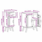 Bathroom Furniture Set with Door 2 pcs Brown 114 x 43 x 73.5 cm 3334188
