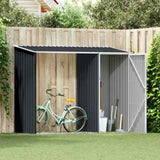Garden Firewood Shed Anthracite 245x98x159 cm Galvanised Steel 46295
