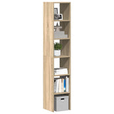 Bookcases 2 pcs Stackable Sonoma Oak 30x30x80 cm Engineered Wood 858808