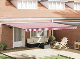 Awning Frame Red and White 450 x 300 cm 3330925